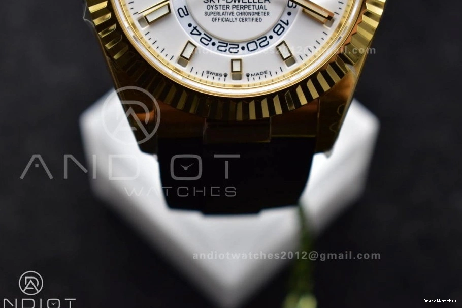 White Dial YG Weight) Oysterflex Strap ZF Edition Best 336238 1:1 Functional A23J Sky-Dweller 1100 on (Gain 0513